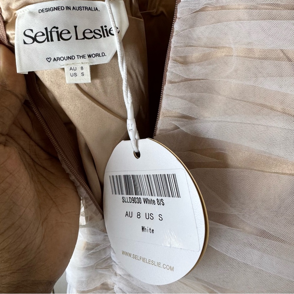 ❕SALE❕ Selfie Leslie Sheer Elegant White Mini Dress - Picture 7 of 7